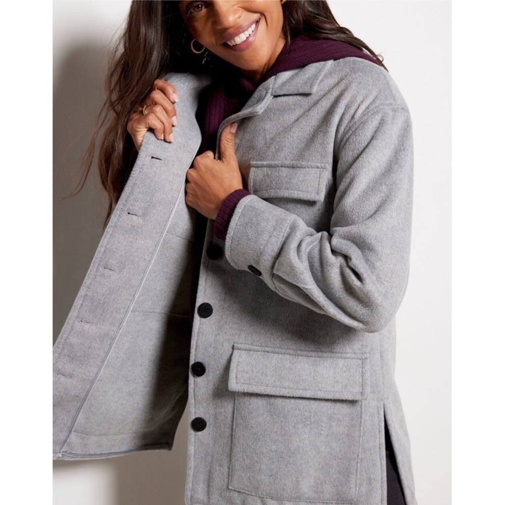 Sanctuary‎ Fisher Car Coat Gray Womens Small Evereve Jacket New - Picture 4 of 5